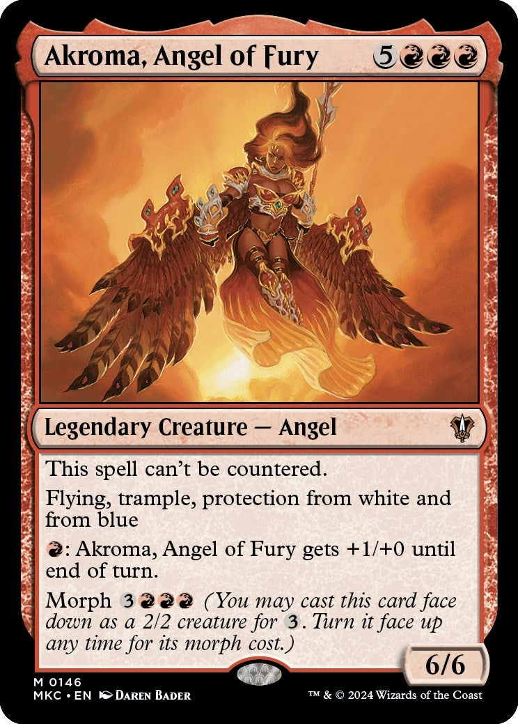 Image for Akroma, Angel of Fury (Commander: Murders at Karlov Manor) (146) - Magic: The Gathering