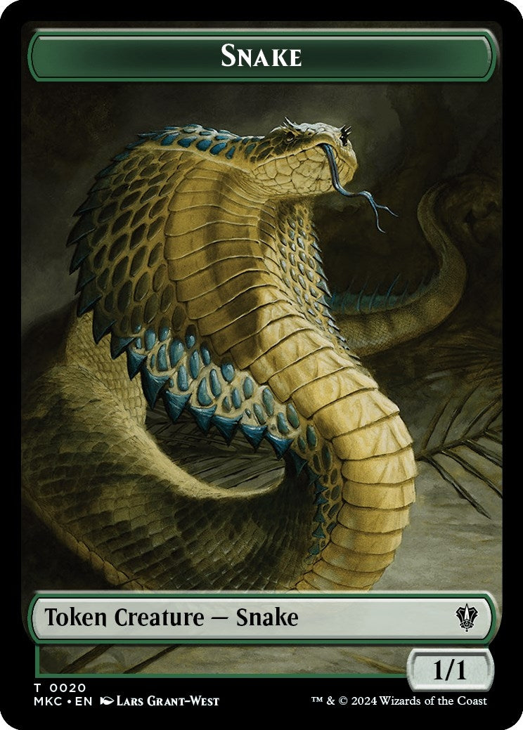 Image for Snake // Morph Double-Sided Token (Commander: Murders at Karlov Manor) (20 // 30) - Magic: The Gathering