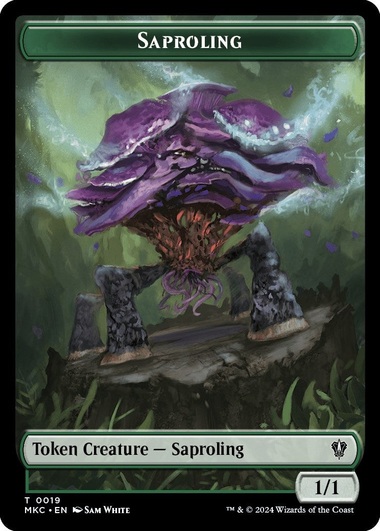 Image for Saproling // Morph Double-Sided Token (Commander: Murders at Karlov Manor) (19 // 30) - Magic: The Gathering