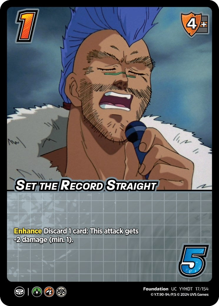 Image for Set the Record Straight (Yu Yu Hakusho: Dark Tournament) (17/154) - UniVersus