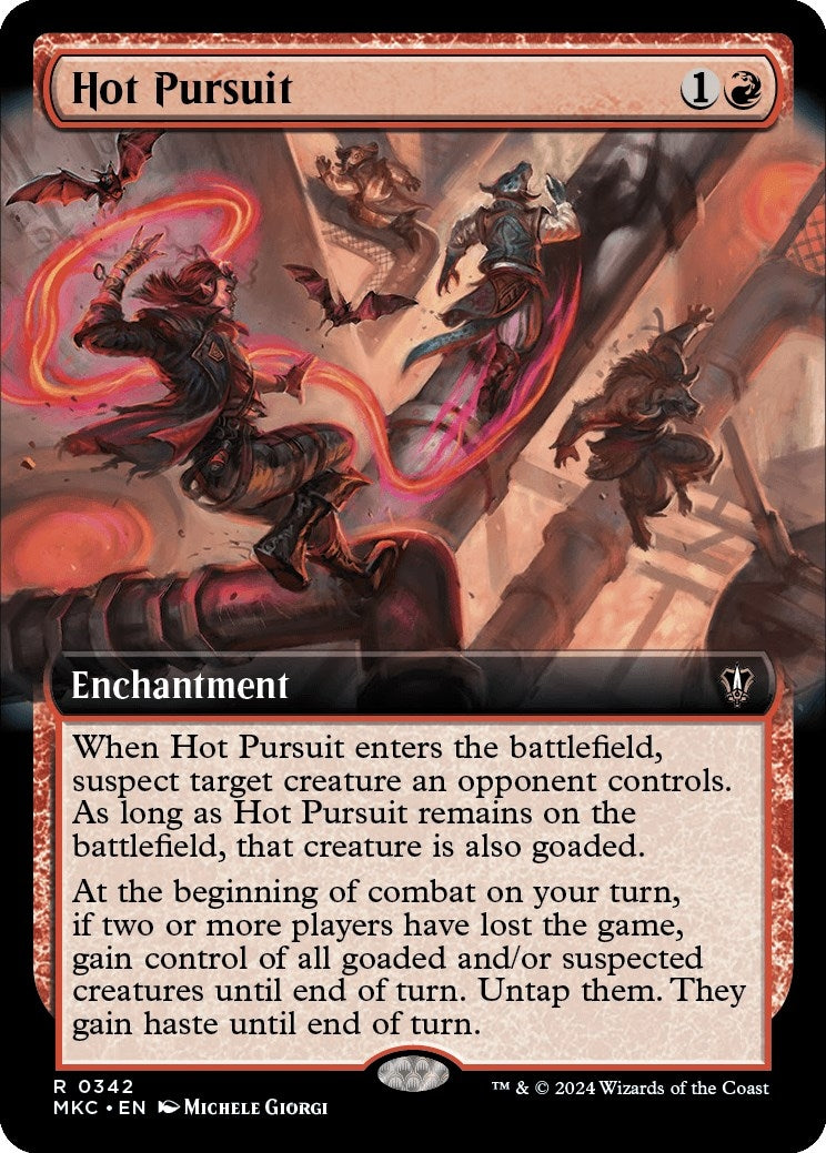 Image for Hot Pursuit (Extended Art) (Commander: Murders at Karlov Manor) (342) - Magic: The Gathering