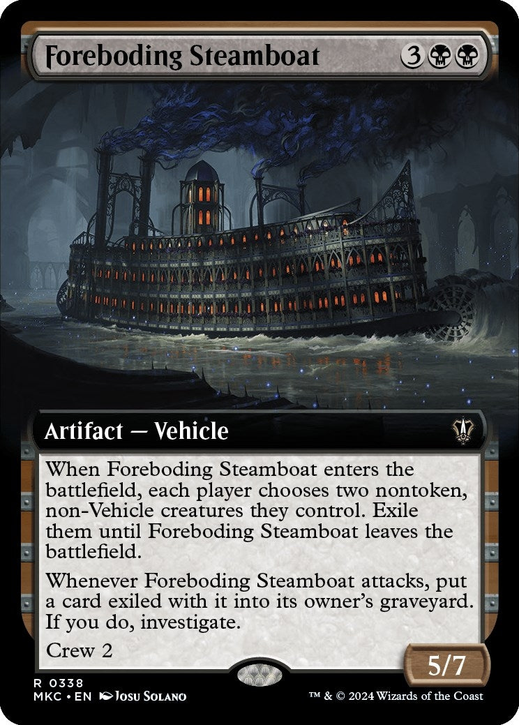 Image for Foreboding Steamboat (Extended Art) (Commander: Murders at Karlov Manor) (338) - Magic: The Gathering