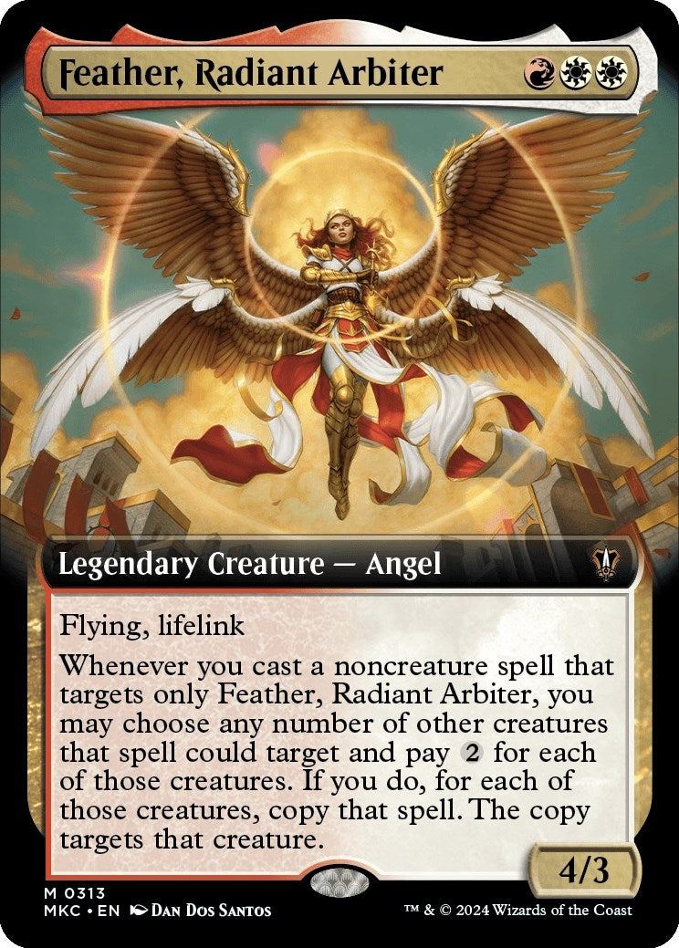 Image for Feather, Radiant Arbiter (Extended Art) (Commander: Murders at Karlov Manor) (313) - Magic: The Gathering