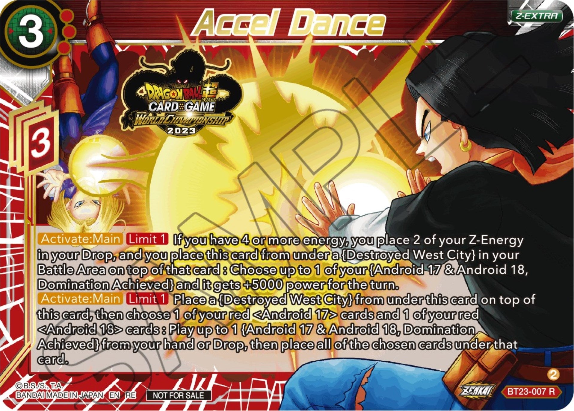 Image for Accel Dance (2023 World Championship Z-Extra Card Set) (Tournament Promotion Cards) (BT23-007) - Dragon Ball Super: Masters