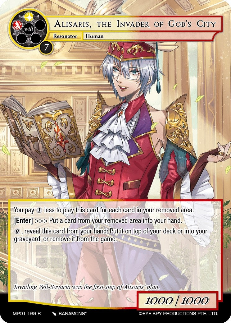 Image for Alisaris, the Invader of God's City (Masterpiece "Pilgrim-Memories") (MP01-169 R) - Force of Will