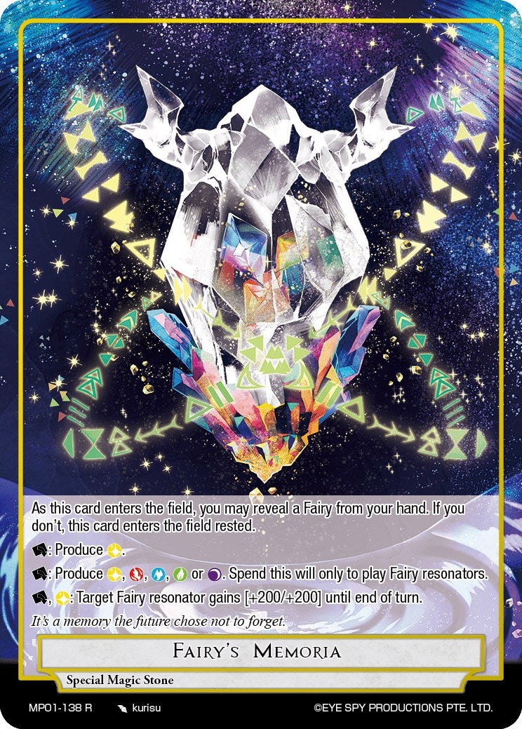 Image for Fairy's Memoria (Masterpiece "Pilgrim-Memories") (MP01-138 R) - Force of Will