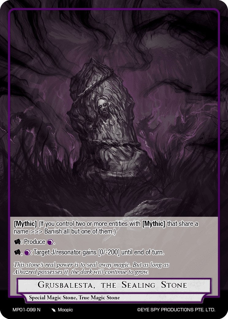 Image for Grusbalesta, the Sealing Stone (Masterpiece "Pilgrim-Memories") (MP01-099 N) - Force of Will