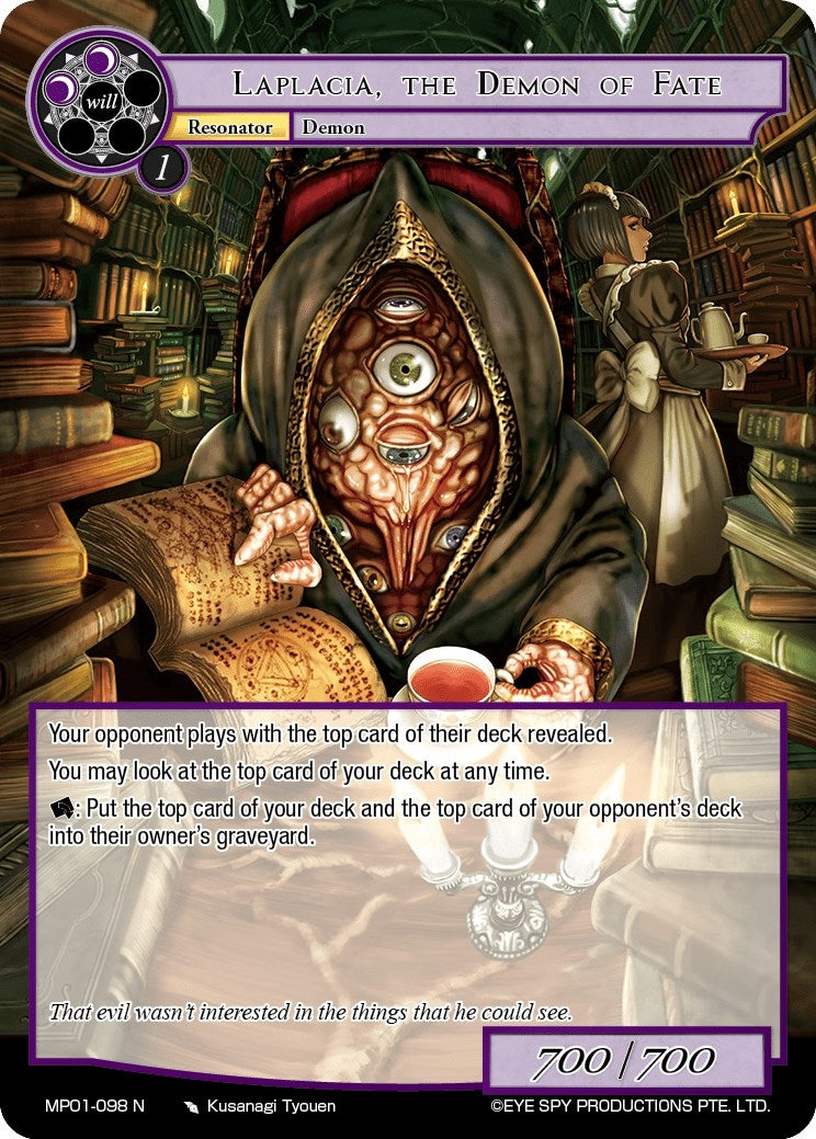 Image for Laplacia, the Demon of Fate (Masterpiece "Pilgrim-Memories") (MP01-098 N) - Force of Will