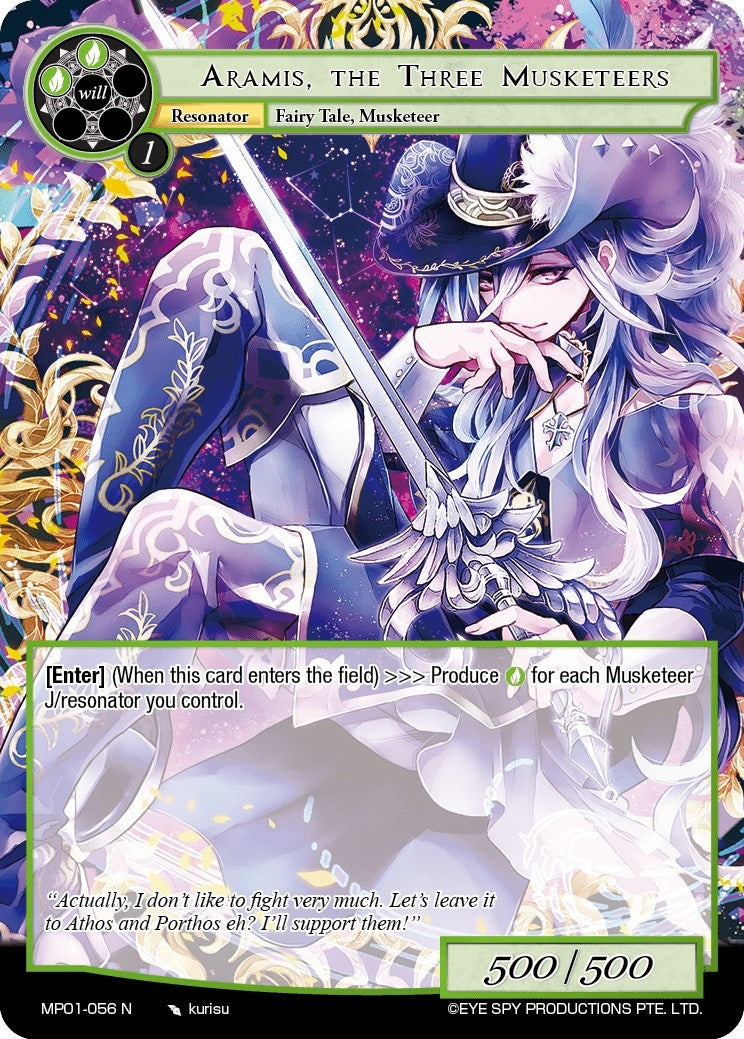 Image for Aramis, the Three Musketeers (Masterpiece "Pilgrim-Memories") (MP01-056 N) - Force of Will
