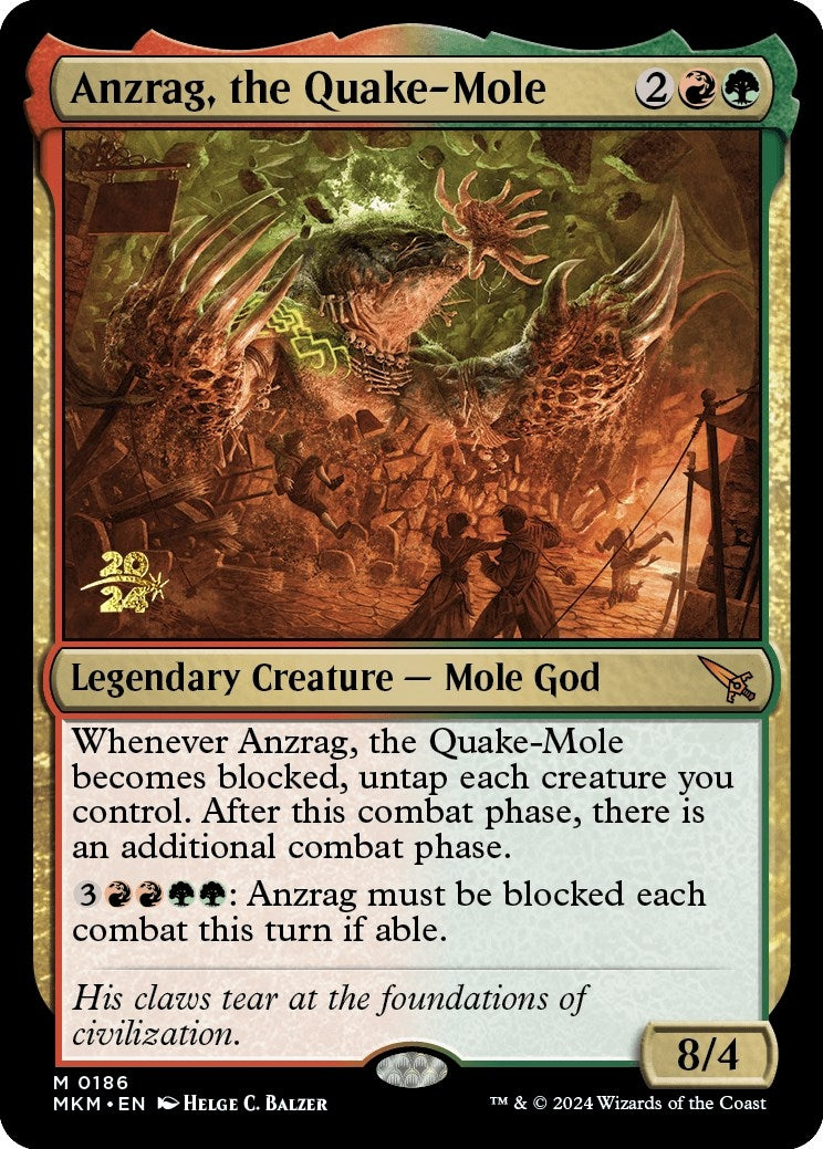 Image for Anzrag, the Quake-Mole (Prerelease Cards) (186) - Magic: The Gathering