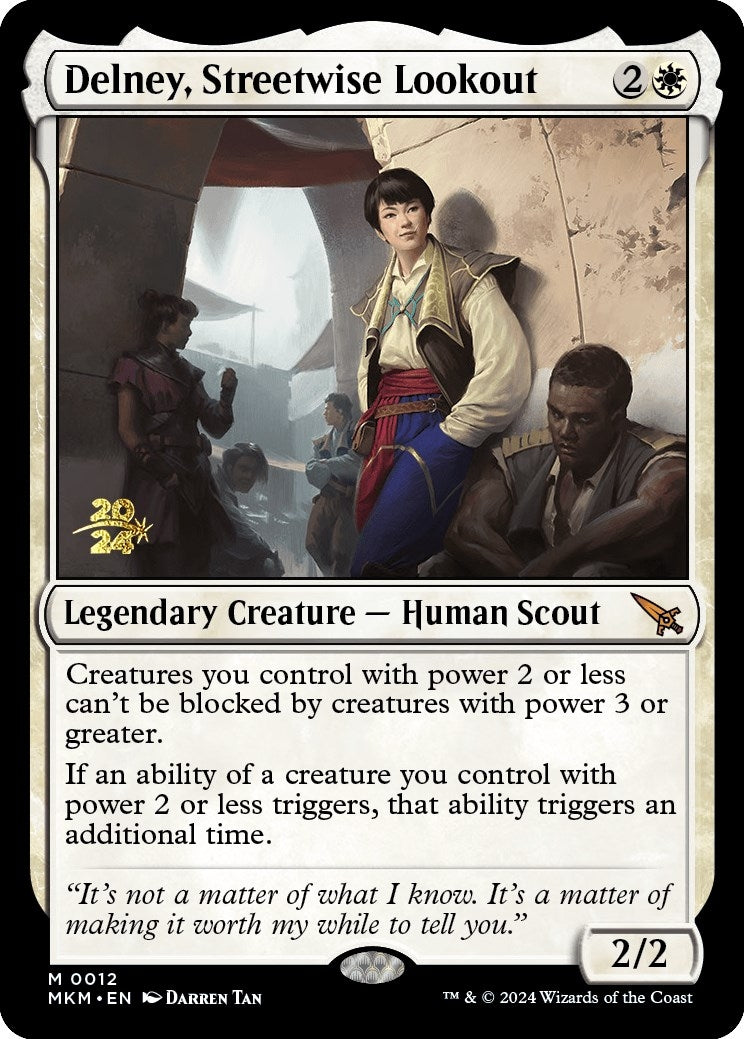 Image for Delney, Streetwise Lookout (Prerelease Cards) (12) - Magic: The Gathering