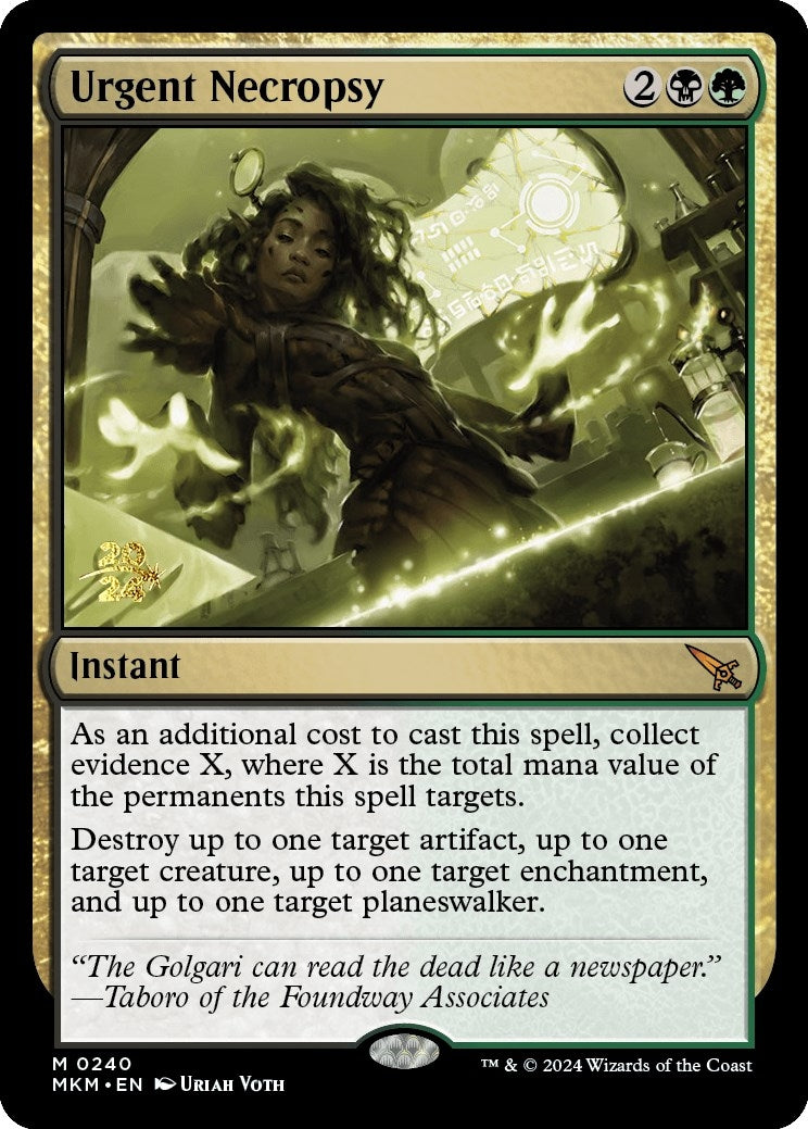 Image for Urgent Necropsy (Prerelease Cards) (240) - Magic: The Gathering