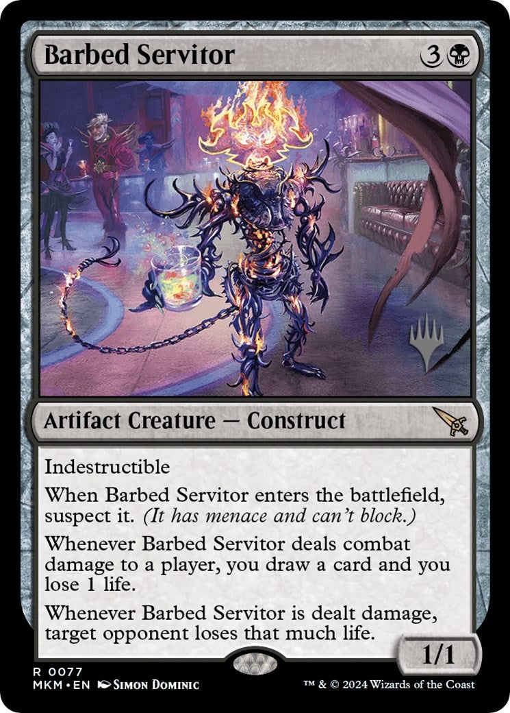 Image for Barbed Servitor (Promo Pack: Murders at Karlov Manor) (77) - Magic: The Gathering