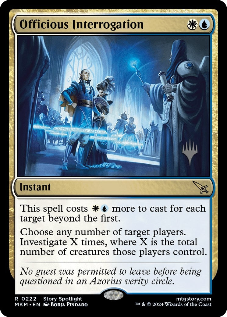Image for Officious Interrogation (Promo Pack: Murders at Karlov Manor) (222) - Magic: The Gathering