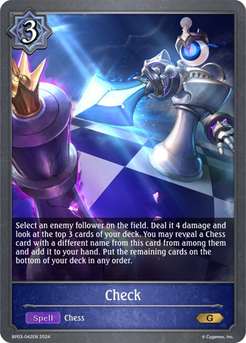 Image for Check (BP03: Flame of Laevateinn) (BP03-042EN) - Shadowverse: Evolve