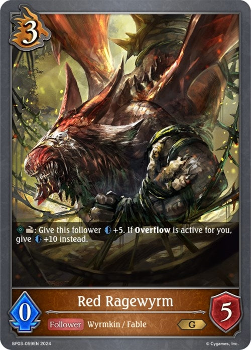 Image for Red Ragewyrm (BP03: Flame of Laevateinn) (BP03-059EN) - Shadowverse: Evolve