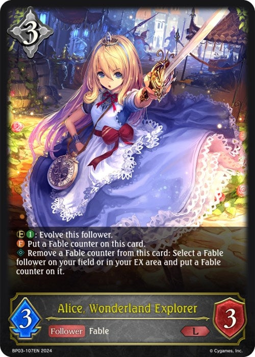 Image for Alice, Wonderland Explorer (BP03: Flame of Laevateinn) (BP03-107EN) - Shadowverse: Evolve