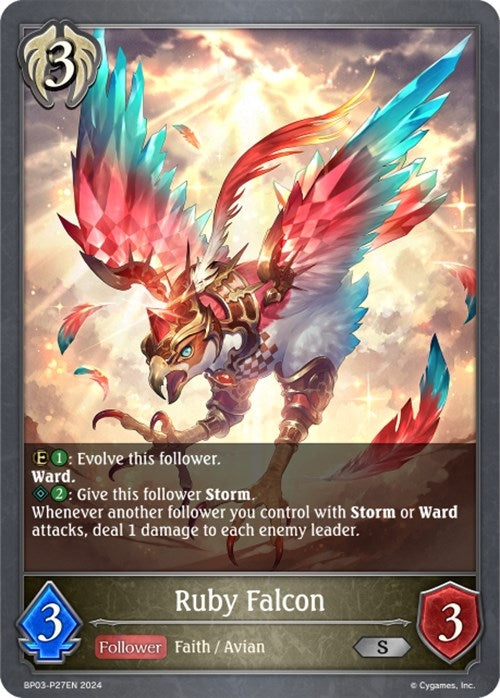 Image for Ruby Falcon - P27EN (Foil) (BP03: Flame of Laevateinn) (BP03-P27EN) - Shadowverse: Evolve
