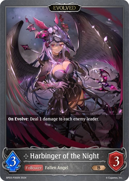 Image for Harbinger of the Night - P35EN (Evolved) (Foil) (BP03: Flame of Laevateinn) (BP03-P35EN) - Shadowverse: Evolve