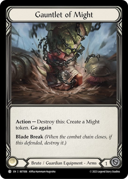 Image for Gauntlet of Might (Blitz Deck: Heavy Hitters - Betsy) (BET006) - Flesh and Blood TCG