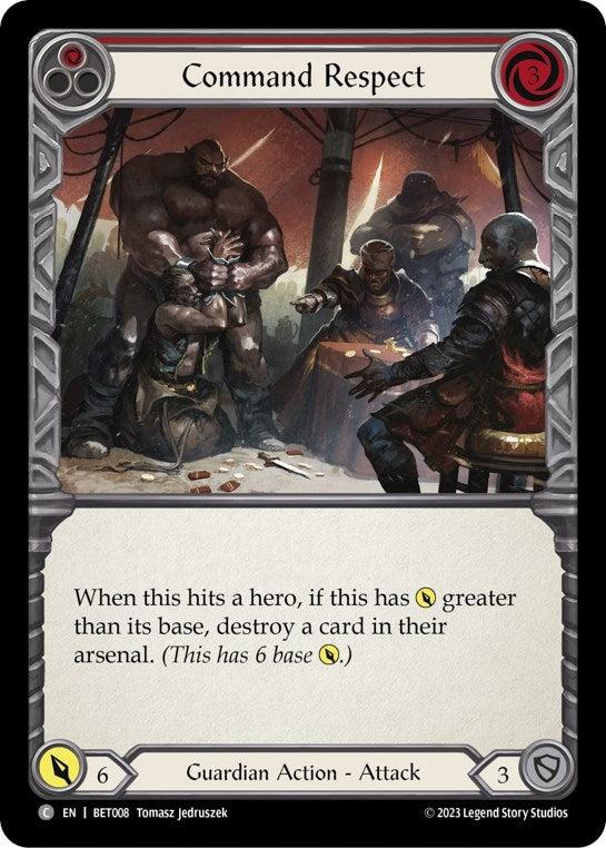 Image for Command Respect (Red) (Blitz Deck: Heavy Hitters - Betsy) (BET008) - Flesh and Blood TCG