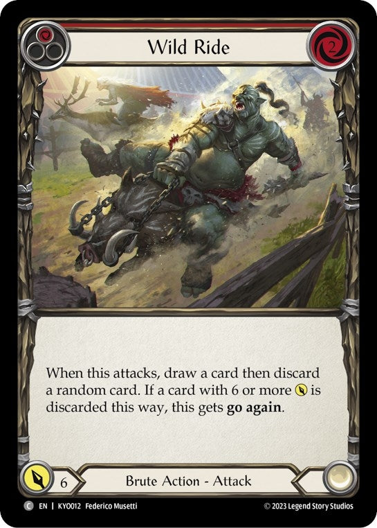Image for Wild Ride (Red) (Blitz Deck: Heavy Hitters - Kayo) (KYO012) - Flesh and Blood TCG