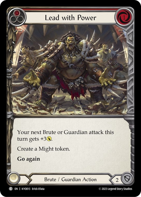 Image for Lead with Power (Red) (Blitz Deck: Heavy Hitters - Kayo) (KYO013) - Flesh and Blood TCG