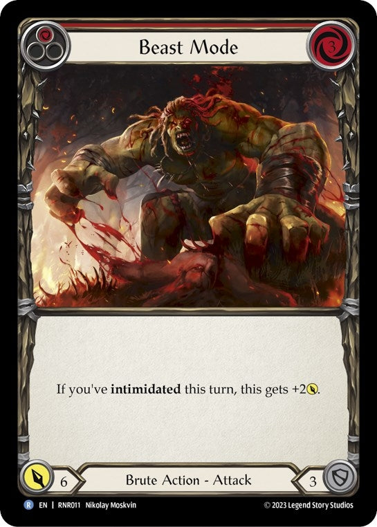 Image for Beast Mode (Red) (Blitz Deck: Heavy Hitters - Rhinar) (RNR011) - Flesh and Blood TCG