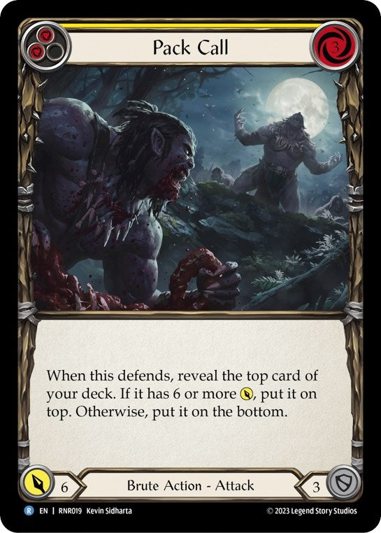 Image for Pack Call (Yellow) (Blitz Deck: Heavy Hitters - Rhinar) (RNR019) - Flesh and Blood TCG