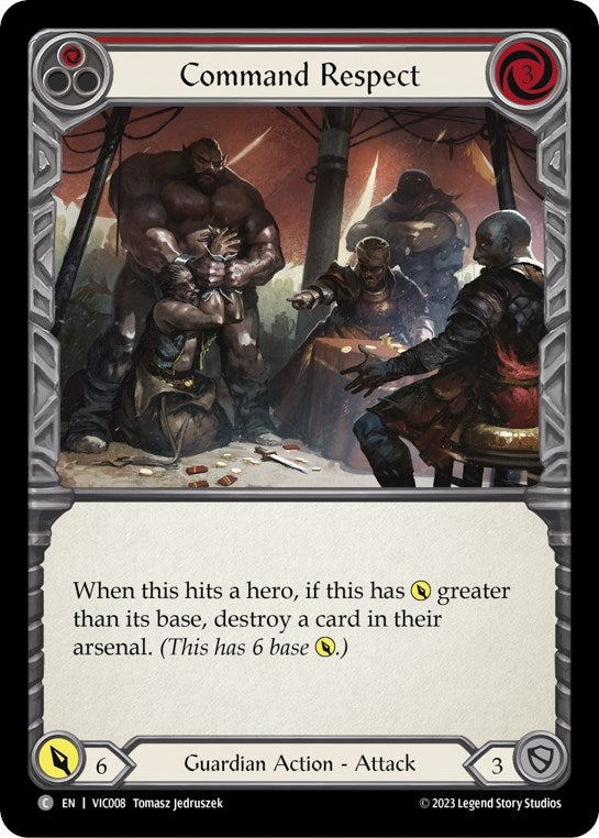 Image for Command Respect (Red) (Blitz Deck: Heavy Hitters - Victor) (VIC008) - Flesh and Blood TCG