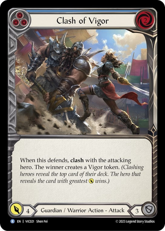 Image for Clash of Vigor (Blue) (Blitz Deck: Heavy Hitters - Victor) (VIC021) - Flesh and Blood TCG
