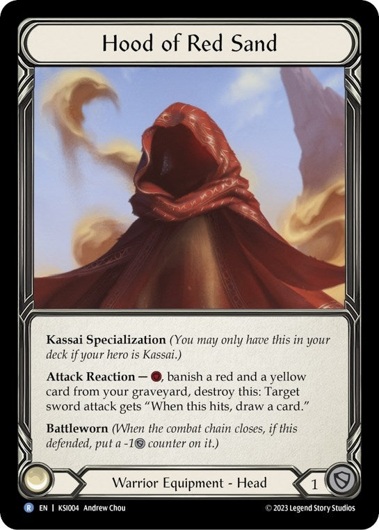 Image for Hood of Red Sand (Blitz Deck: Heavy Hitters - Kassai) (KSI004) - Flesh and Blood TCG
