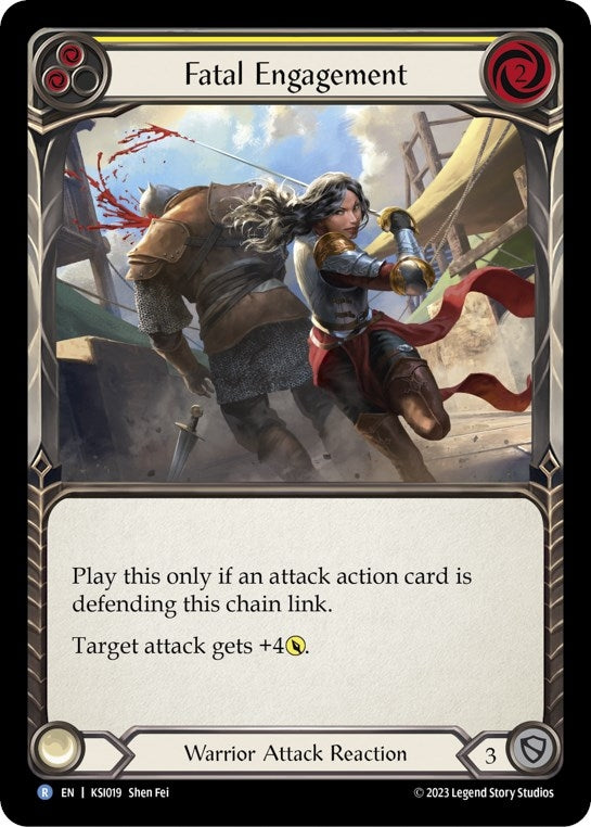 Image for Fatal Engagement (Yellow) (Blitz Deck: Heavy Hitters - Kassai) (KSI019) - Flesh and Blood TCG