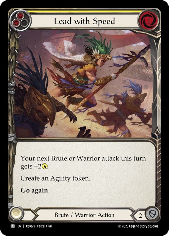 Image for Lead with Speed (Yellow) (Blitz Deck: Heavy Hitters - Kassai) (KSI022) - Flesh and Blood TCG