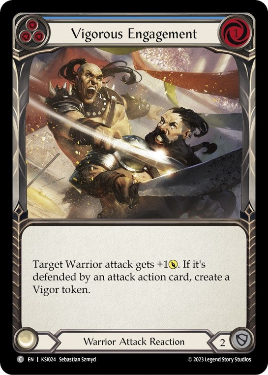 Image for Vigorous Engagement (Blue) (Blitz Deck: Heavy Hitters - Kassai) (KSI024) - Flesh and Blood TCG