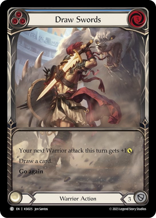 Image for Draw Swords (Blue) (Blitz Deck: Heavy Hitters - Kassai) (KSI025) - Flesh and Blood TCG