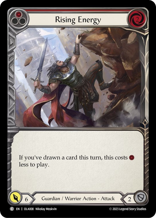 Image for Rising Energy (Red) (Blitz Deck: Heavy Hitters - Olympia) (OLA008) - Flesh and Blood TCG