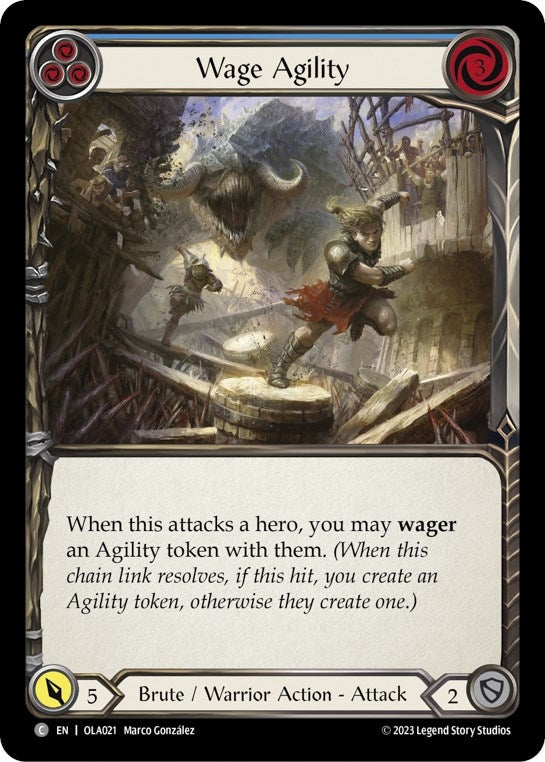 Image for Wage Agility (Blue) (Blitz Deck: Heavy Hitters - Olympia) (OLA021) - Flesh and Blood TCG