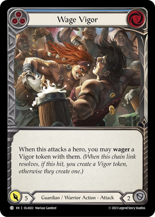 Image for Wage Vigor (Blue) (Blitz Deck: Heavy Hitters - Olympia) (OLA022) - Flesh and Blood TCG
