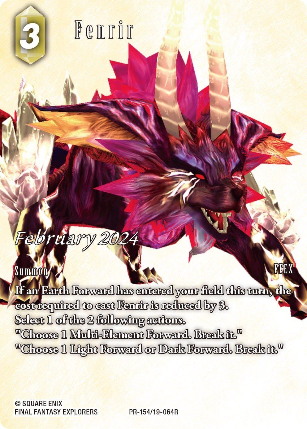 Image for Fenrir (February 2024) (FF: Promo Cards) (PR-154/19-064R) - Final Fantasy TCG
