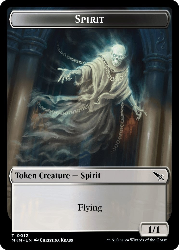 Image for Spirit Token (Murders at Karlov Manor) (12) - Magic: The Gathering