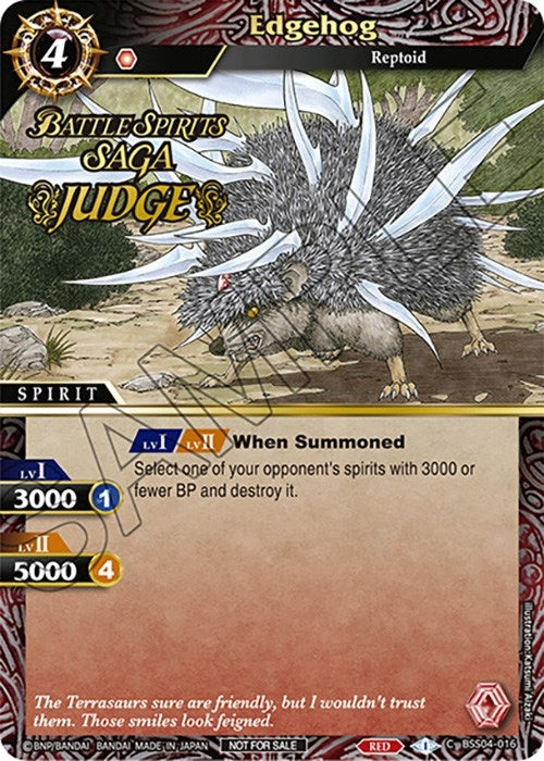 Image for Edgehog (Judge Pack Vol. 4) (Launch & Event Promos) (BSS04-016) - Battle Spirits Saga