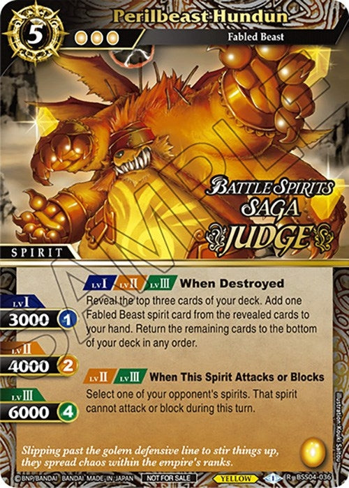 Image for Perilbeast Hundun (Judge Pack Vol. 4) (Launch & Event Promos) (BSS04-036) - Battle Spirits Saga