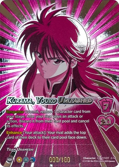 Image for Kurama, Youko Unleashed (Serial Numbered) (Yu Yu Hakusho: Dark Tournament) (2/4) - UniVersus