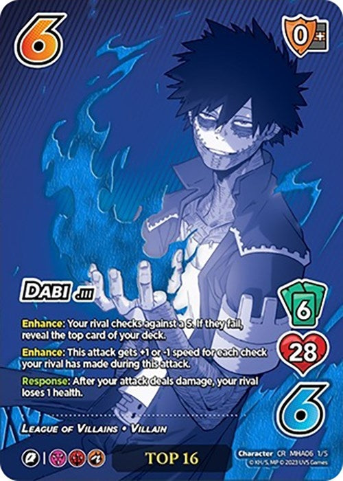 Image for Dabi (Hero League Championship 2023 Chrome Rare - Top 16) (UniVersus: My Hero Academia Promo Cards) (1/5) - UniVersus
