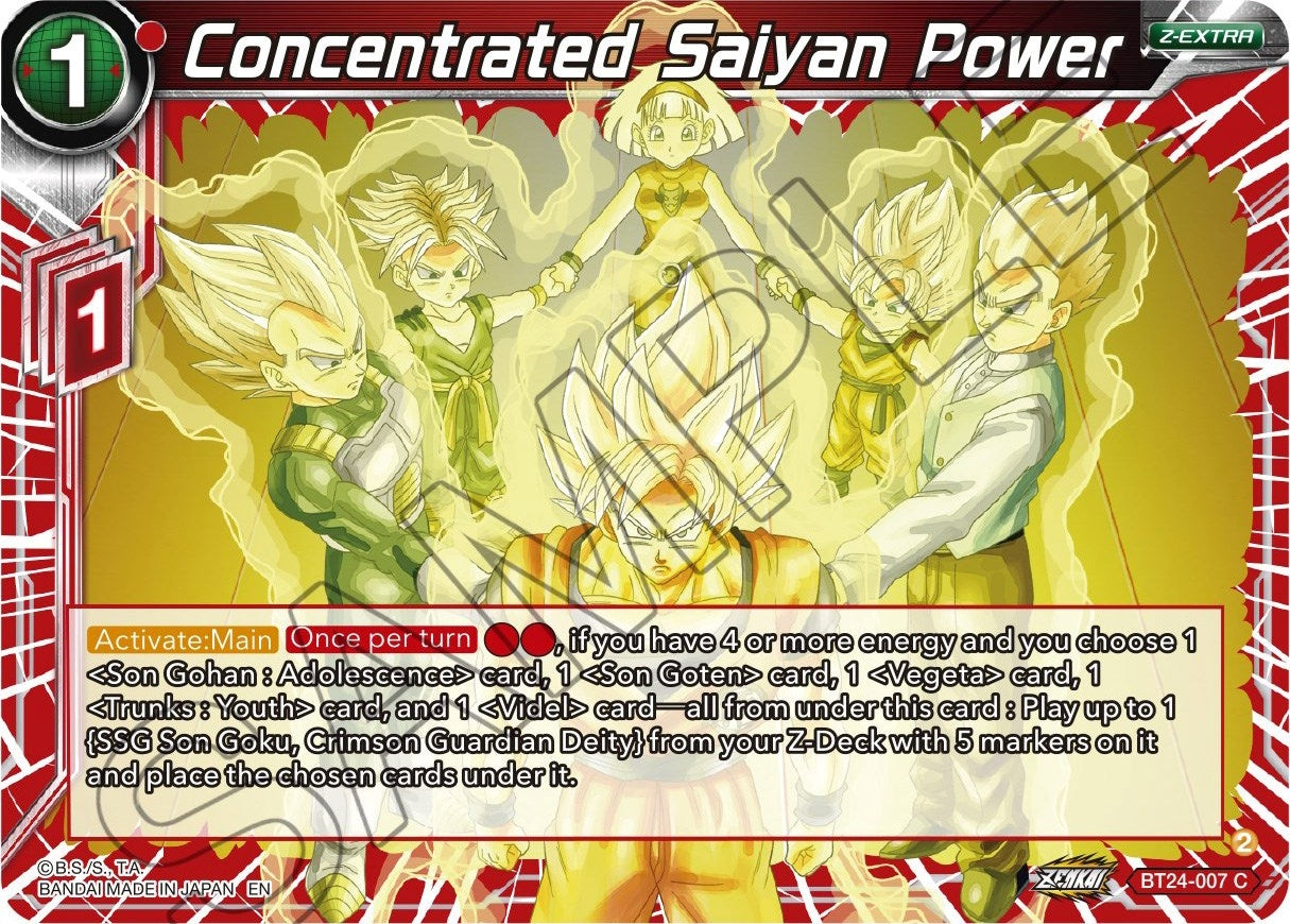 Image for Concentrated Saiyan Power (Beyond Generations) (BT24-007) - Dragon Ball Super: Masters