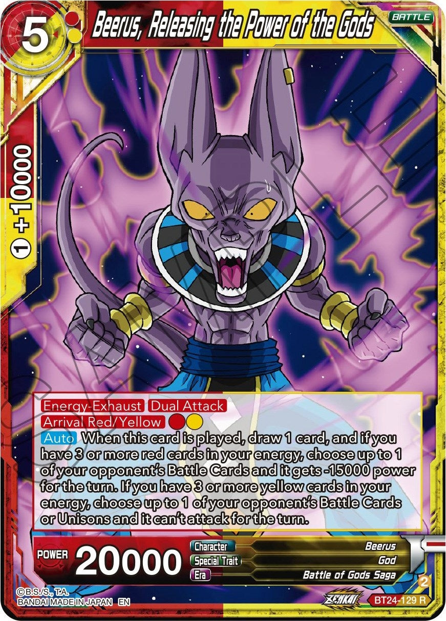 Image for Beerus, Releasing the Power of the Gods (Beyond Generations) (BT24-129) - Dragon Ball Super: Masters