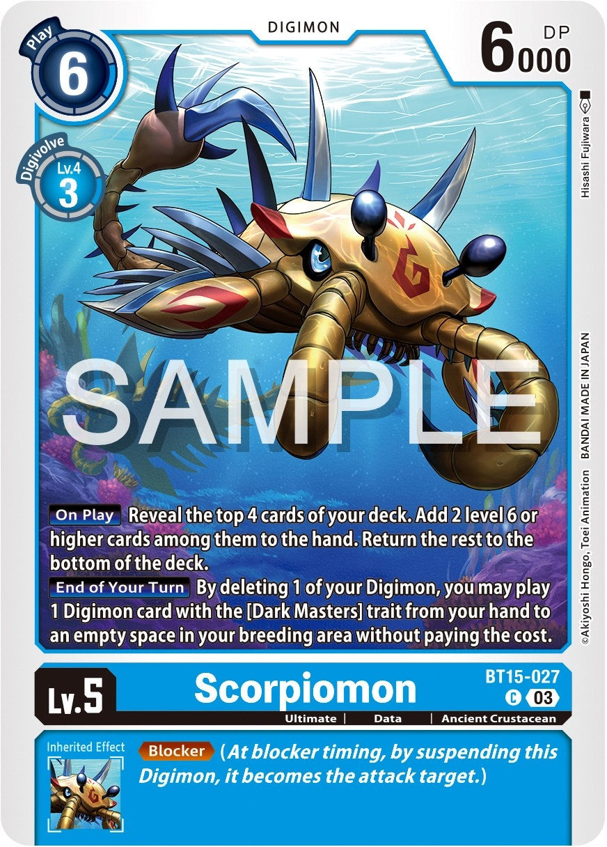 Image for Scorpiomon (BT15) (15027)