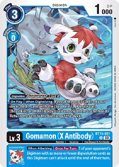 Image for Gomamon (X Antibody) (BT15) (15021)