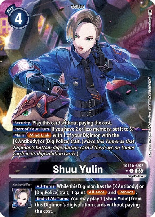 Image for Shuu Yulin (Alternate Art) (BT15) (15087)